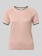 Jake*s Collection Regular Fit T-Shirt aus Viskose-Mix in Strick-Optik ...