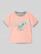 Steiff Regular Fit T-Shirt mit Motiv-Print in Rosa, Größe 104