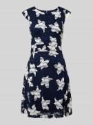 Apricot Minikleid im Allover-Look mit Rundhalsausschnitt in Marine, Gr...