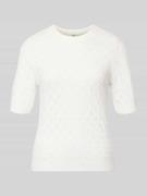 Pieces Regular Fit Pullover mit Woll-Anteil Modell 'LELOU' in Weiss, G...
