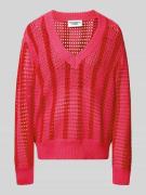 Colourful Rebel Strickpullover mit Lochmuster Modell 'Lizza' in Pink, ...