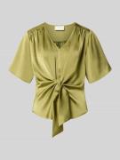 Neo Noir Regular Fit Bluse mit Raffungen Modell 'Casadia' in Gruen, Gr...