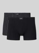 Götzburg Wäsche Slim Fit Boxershorts mit Logo-Patch im 2er-Pack in BLA...