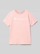 CHAMPION T-Shirt aus reiner Baumwolle in Altrosa, Größe 140