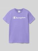 CHAMPION T-Shirt aus reiner Baumwolle in Lila, Größe 140