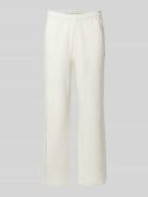 Lacoste Loose Fit Sweatpants aus reiner Baumwolle in Offwhite, Größe L