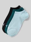 PUMA Sneakersocken mit Logo im 3er-Pack in Gruen, Größe 39/42