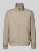 Calvin Klein Jeans Trainingsjacke mit Logo und Stehkragen in Khaki, Gr...
