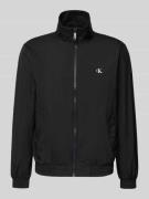 Calvin Klein Jeans Trainingsjacke mit Logo und Stehkragen in Black, Gr...