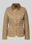 Barbour Shaped Fit Steppjacke mit Cord-Kragen Modell 'DEVERON' in Sand...
