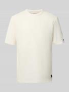 Tom Tailor Regular Fit T-Shirt aus Baumwoll-Mix in Offwhite Melange, G...