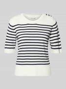 Milano Italy Strickshirt aus Viskose-Elasthan-Mix mit Knopfleiste in D...