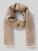 Emporio Armani Schal mit Fransen in Taupe, Größe 1