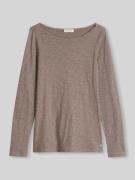 Marc O'Polo Regular Fit Langarmshirt aus reiner Baumwolle in Taupe, Gr...