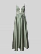 Laona Abendkleid mit floralem Stitching in Hellgruen, Größe 32