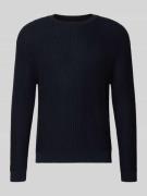 ARMANI EXCHANGE Slim Fit Pullover in Strick-Optik in Marine, Größe L