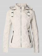 Gil Bret Jacke mit Stehkragen und Reißverschlusstaschen in Kitt, Größe...