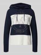 monari Regular Fit Hoodie aus reiner Baumwolle in Marine Melange, Größ...