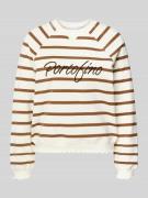 Rich & Royal Sweatshirt mit Stitching in Cognac, Größe L