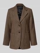 Mango Blazer aus Woll-Mix mit Viskose-Anteil Modell 'PIPER' in Dunkelb...