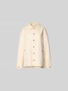 Anine Bing Regular Fit Jacke mit Pattentaschen in Offwhite, Größe M