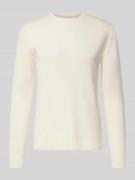 Lindbergh Relaxed Fit Strickpullover mit Rundhalsausschnitt in Weiss, ...