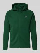 Lacoste Sport Regular Fit Sweatjacke mit Baumwoll-Anteil in Dunkelgrue...