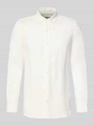 Scotch & Soda Regular Fit Leinenhemd mit Button-Down-Kragen in Offwhit...