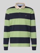 Fynch-Hatton Regular Fit Poloshirt mit Streifenmuster und Label-Stitch...