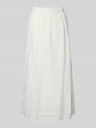 Lanius Maxirock mit Stitchings und elastischem Bund in Weiss, Größe 34