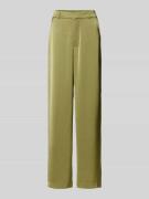 Neo Noir Straight Fit Stoffhose aus Satin Modell 'Emmett' in Gruen, Gr...