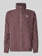 PUMA PERFORMANCE Trainingsjacke mit Reißverschluss und Logo in Schoko,...