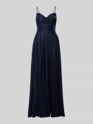 Luxuar Regular Fit Abendkleid in Glitzer-Optik in Dunkelblau, Größe 32