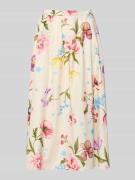 Oui Midirock im Allover-Look in Weiss, Größe 34