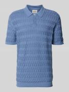 Scotch & Soda Regular Fit Poloshirt mit Strukturmuster in Hellblau, Gr...
