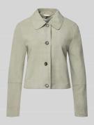 Marc O'Polo Regular Fit Lederjacke aus echtem Ziegenvelours in Gruen, ...