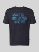 camel active Regular Fit T-Shirt aus reiner Baumwolle in Marine, Größe...