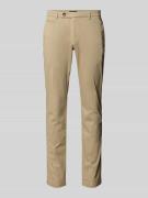 bugatti Fein strukturierte Chino mit Gesäßtaschen in Beige, Größe 32/3...