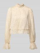 Mango Regular Fit Bluse im Stufen-Look Modell 'LURDES' in Offwhite, Gr...