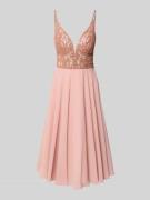 Hey Kyla Regular Fit Minikleid mit Ziersteinbesatz in Hellrosa, Größe ...