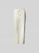 Juvia Stoffhose mit elastischem Bund in Ecru, Größe S