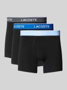 Lacoste Trunks aus Baumwoll-Mix im 3er-Pack in Black, Größe L