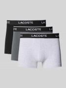 Lacoste Trunks Baumwoll-Mix im 3er-Pack in Hellgrau, Größe L