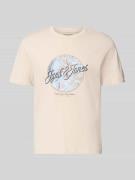 Jack & Jones T-Shirt mit Rundhalsausschnitt Modell 'HONOLULU' in Beige...
