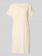 Schiesser Kurzarm-Nachthemd mit Rundhalsausschnitt in Beige, Größe 36