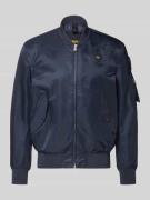 Blauer Usa Jacke mit Zweiwege-Reißverschluss Modell 'Rocky' in Marine,...