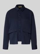 Smith and Soul Regular Fit Bluse mit Pattentaschen in Marine, Größe L