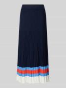 Milano Italy Maxirock aus Viskose-Mix in Strick-Optik in Dunkelblau, G...