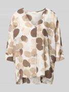 Apricot Relaxed Fit Bluse aus Viskose-Mix in Taupe, Größe L