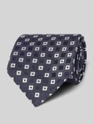 BOSS Seidenkrawatte mit Allover-Muster in Dunkelblau, Größe 1